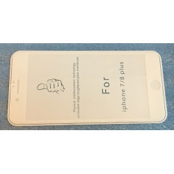Folie protectie display de sticla 5D antisoc Alb iPhone 7 plus , iPhone 8 plus