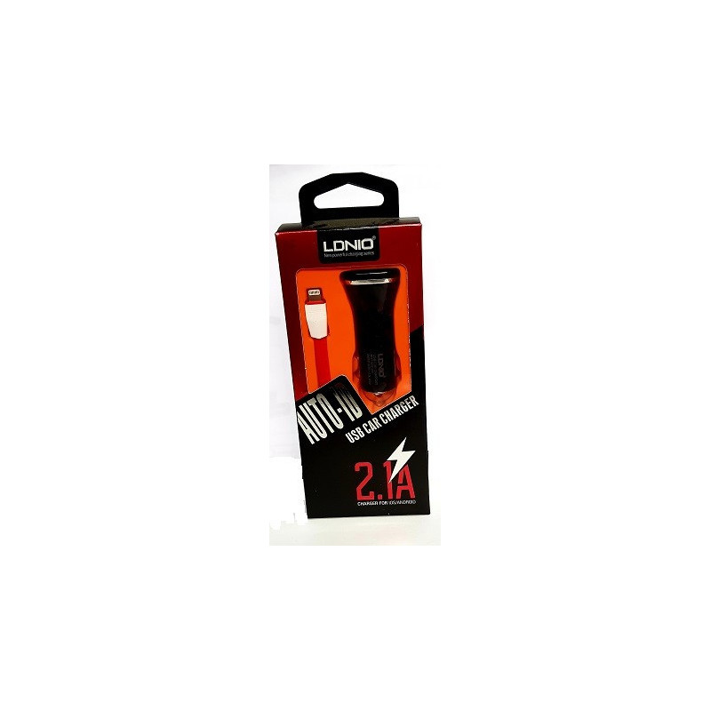 LDINO Incarcator Auto Cu Cablu iPhone 2.1A  Dual