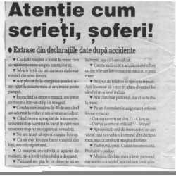 Declaratii dupa accidente